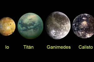 tama&ntilde;o las 4 lunas m&aacute;s grandes del sistema solar